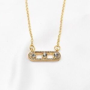 Rhinestone Bar Necklace